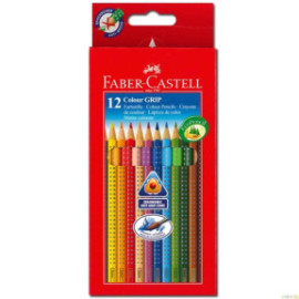 Faber Castell Colour Grip colour pencil, cardboard wallet of 12 112412