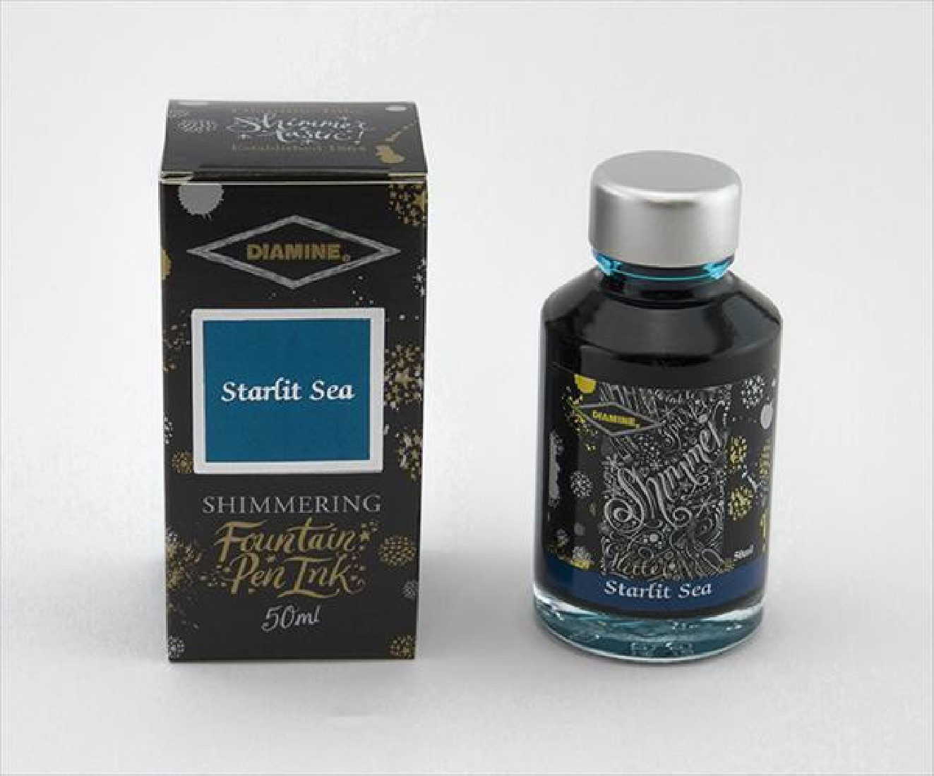 Diamine 50ml Starlit Sea Fountain pen shimmer ink