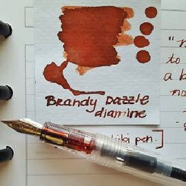 Diamine 50ml Brandy Dazzle Fountain pen shimmer ink