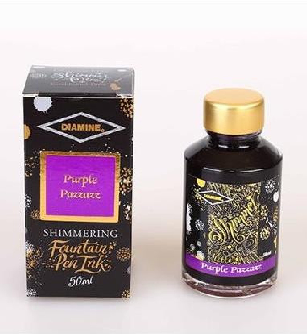 Diamine 50ml Purple Pazzazz Fountain pen shimmer ink