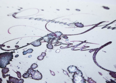 Diamine 50ml Frosted Orchid Fountain pen shimmer ink