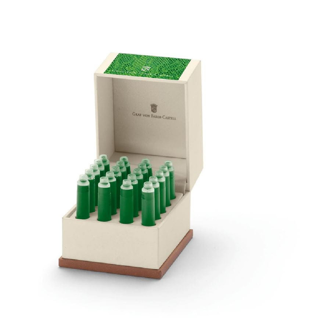 Graf Von Faber Castell, 20 ink cartridges Viper Green, 141147