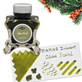 Diamine Green Edition chameleon  Ink - Olive swirl, 50ml bottled ink