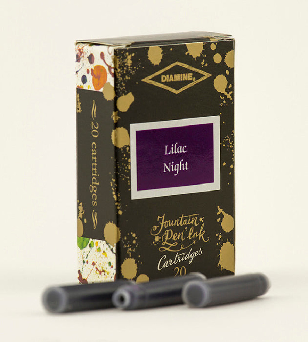 Diamine cartridges 150 anniversary 20pcs Lilac Night