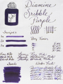 Diamine 80ml Scribble Purple Fountain pen ink