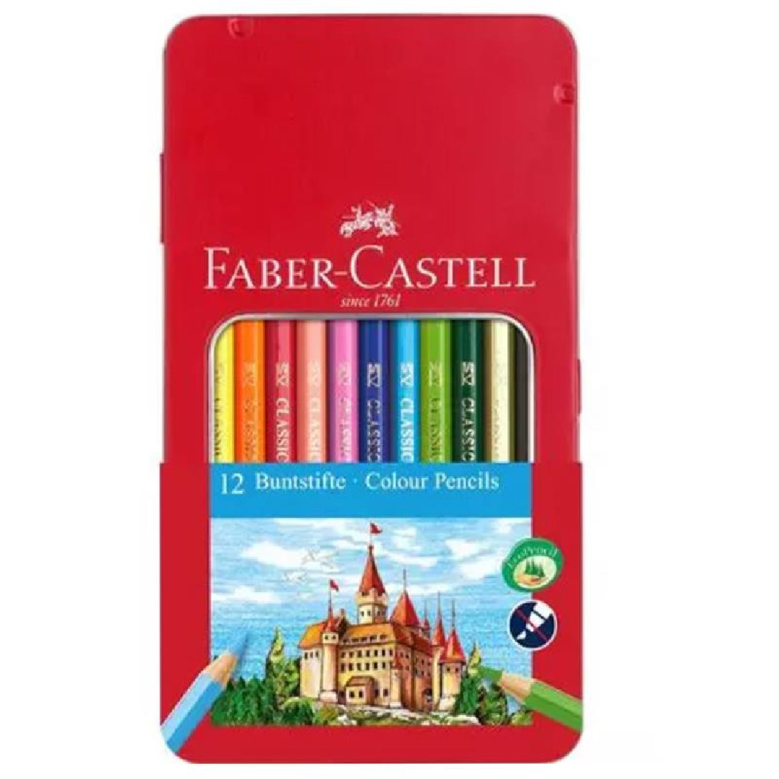 Faber Castell Classic Colour  pencils tin of 12 1125801