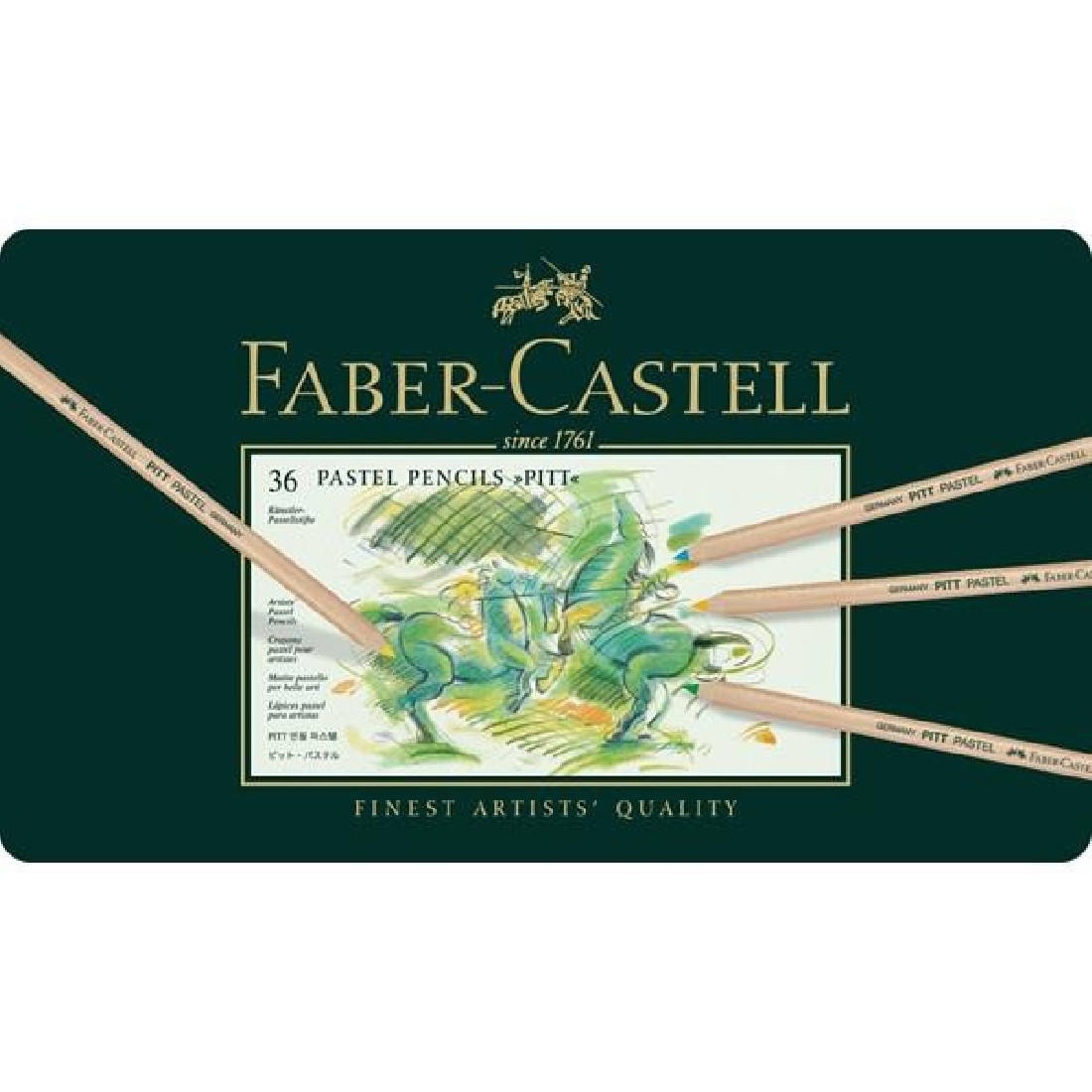 Colour pencil Pitt Pastel tin of 36 Faber Castell 112136