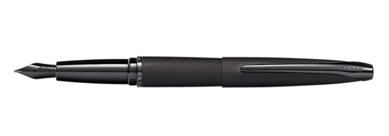 Cross ATX Brushed Black  Fountain Pen With Polished Black PVD appointments 886-41MJ