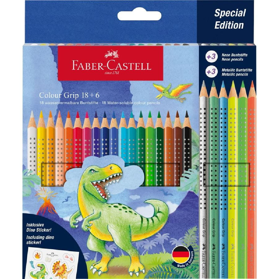 Faber Castell Colour pencils Grip CP dinosaur 24pcs  201546
