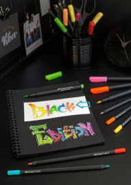 Faber Castell Brush Pen Set, Black Edition, Cardboard Box of 20, 116452