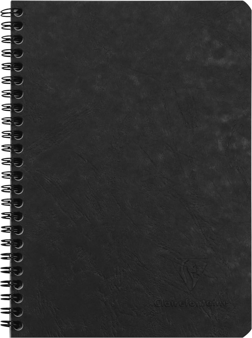 Clairefontaine Age Bag Wirebound Notebook, A5 14,8x21cm, Lined, 100 Pages - Black 785361