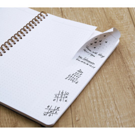 Clairefontaine Rhodia My.Notes Age Bag full-bound notebook with detachable margins A5+, 16x21cm, 120 detachable pages DOT + header frame - Tobacco 78233