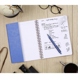 Clairefontaine Rhodia 78246C Age Bag A Spiral Notebook with Detachable Margins My.Notes Red - B5 landscape 25x19 cm - 120 Ruled Detachable Pages - 90 g white paper - Glossy Leather Grain Card Cover