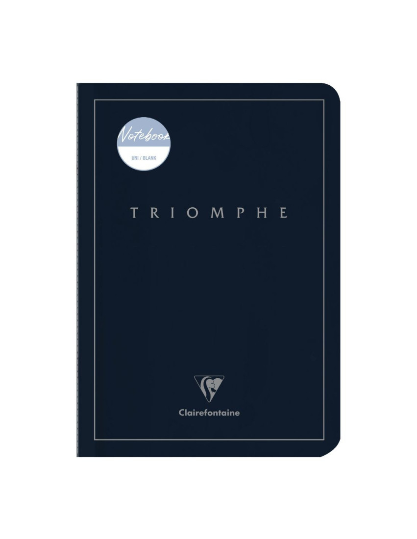 Clairefontaine Rhodia Triomphe Platinum A5 14,8x21cm Black plain, 96 pages, 90gr, ivoire,  Notebook