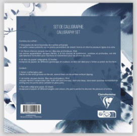 Clairefontaine Calligraphie set with glass pen, art notebook ang bottled ink