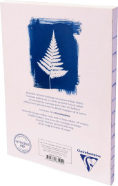 Clairefontaine Rhodia 83505C - A Soft Paperback Notebook with Floral / Cyanotype pattern - A5 14.8x21cm - 160 Lined Pages 90g White Paper - Raw spine - Cyanotype Collection