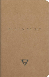 Clairefontaine Rhodia 103506C A quilted notebook sewn with Flying Spirit thread, 96 ivory pages 11x17 cm, 90g lined, brown kraft card cover