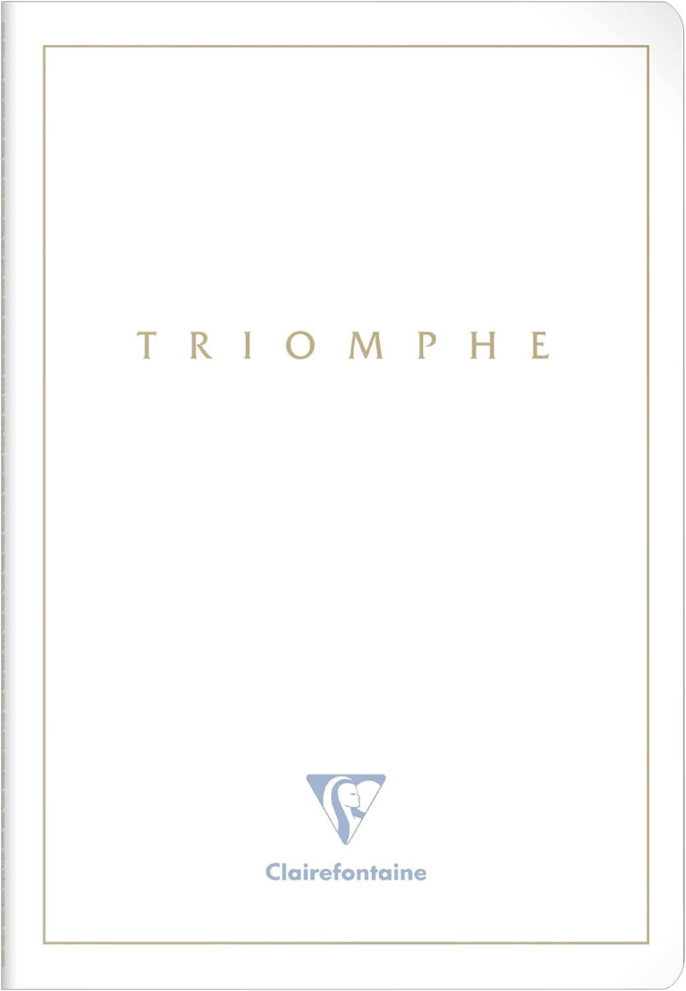 Clairefontaine Rhodia 36170C Triomphe GOLD Collection A White Stitched Notebook - A4 21x29.7 cm - 96 Plain White Pages - 90 g Paper - Card Cover with Gold Marking