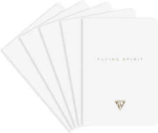 Clairefontaine Rhodia 104536C  Flying Spirit thread-stitched notebook 96 ivory pages 14.8x21 cm 90g lined, laminated white card cover