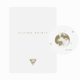 Clairefontaine Rhodia 104536C  Flying Spirit thread-stitched notebook 96 ivory pages 14.8x21 cm 90g lined, laminated white card cover