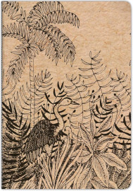 Clairefontaine Rhodia 116038C - A Quilted Notebook with Nature Patterns on Kraft Cover - A4 21x29.7 cm 96 Lined Pages with Margin 90g Ivory Paper - Le Cerisier Blanc Collection