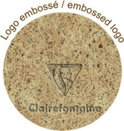 Clairefontaine Rhodia 83523C - A Stitched Sewn Notebook Cover Paper made from Cocoa Shells - A4 21x29.7 cm 96 Lined Pages 90g Ivory Paper - With Flap - Jeans&Cocoa Collection