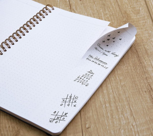 Clairefontaine 78346C Collection Age Bag A My.Notes Tabac Spiral Notebook with Tear-Off Margins - A4 21 x 29.7 cm - 120 Lined Tear-Off Pages - 90g White Paper - Leather Grain Gloss Card Cover