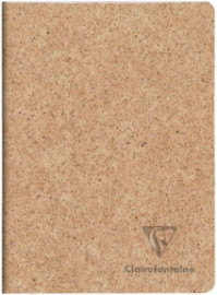 Clairefontaine Rhodia 83524C - A Piqué Sewn Notebook Cover Paper made from Cocoa Shells - A5 14.8x21 cm 96 Lined Pages 90g Ivory Paper - With Flap - Jeans&Cocoa Collection