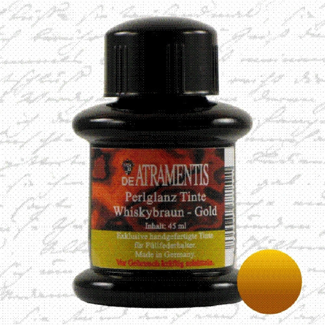 De Atramentis  Pearlescent ink 45ml Whisky Brown - Gold