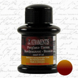 De Atramentis  Pearlescent ink 45ml Bordeaux Red - Bronze