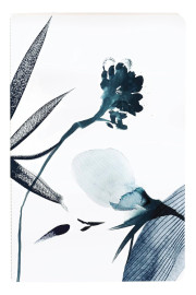 Clairefontaine Rhodia 115925C, Wire Stitched Notebook Floral Pattern, 11x17 cm 64 Lined Pages 90g White Paper - Inkebana Collection