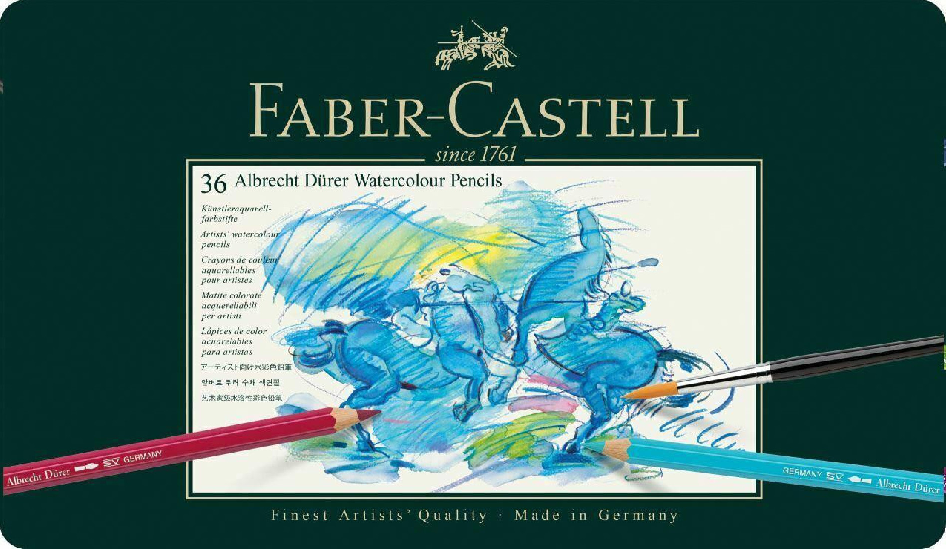 Faber Castell Albrecht Durer Artists Watercolour Pencils 36 Tin 117536