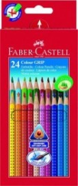 Faber Castell Classic Colour Grip colour pencil, cardboard wallet of 24 112424