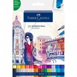 Faber Castell Goldfaber Aqua Dual Marker wallet of 24, 164624.