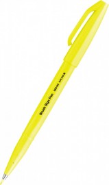 Pentel Fude Touch Brush Sign Pen - Fluo Yellow