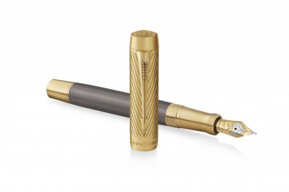 Parker Duofold Centennial Pioneers Collection PST Arrow Grey Lacquer GT Fountain Pen
