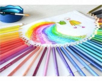 Faber Castell Colour Grip colour pencil, cardboard wallet of 48  112449