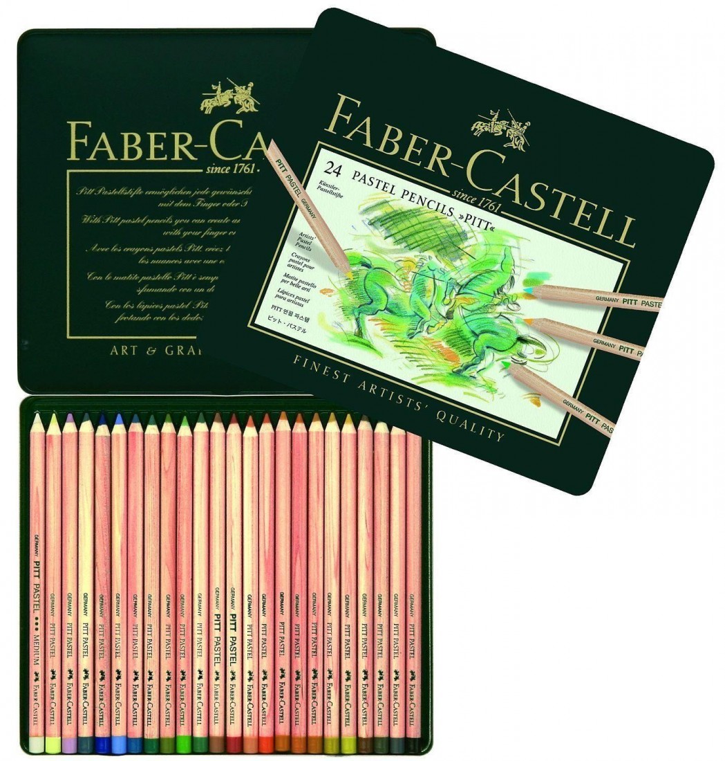Faber Castell Pitt Pastel Pencils, Tin of  24, 112124