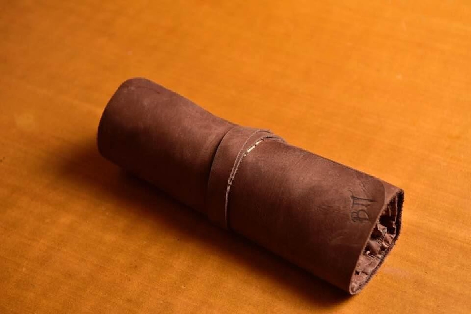 Premium Leather Roll Pen Case for 9 Pens TMW