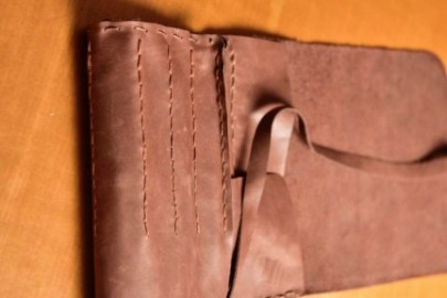 Premium Leather Roll Pen Case for 9 Pens TMW