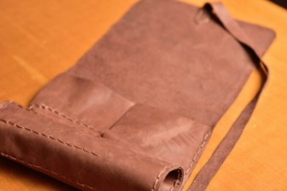 Premium Leather Roll Pen Case for 9 Pens TMW