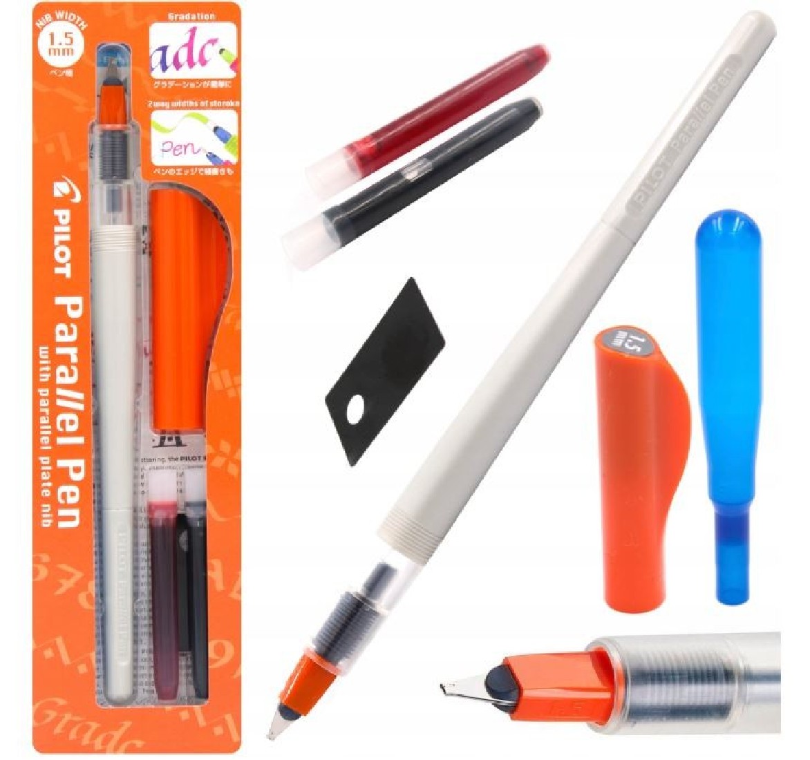 Pilot Parallel Pen Orange 1.5mm FP3-15-SS