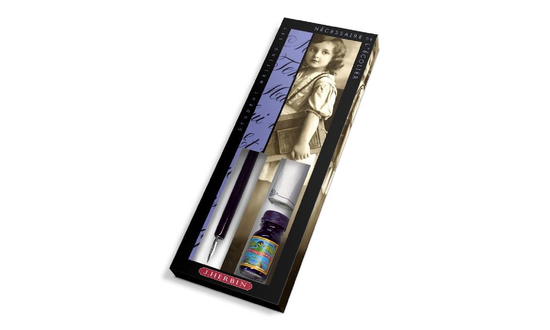 Wooden pen holder with nib  10ml 28477 J.Herbin