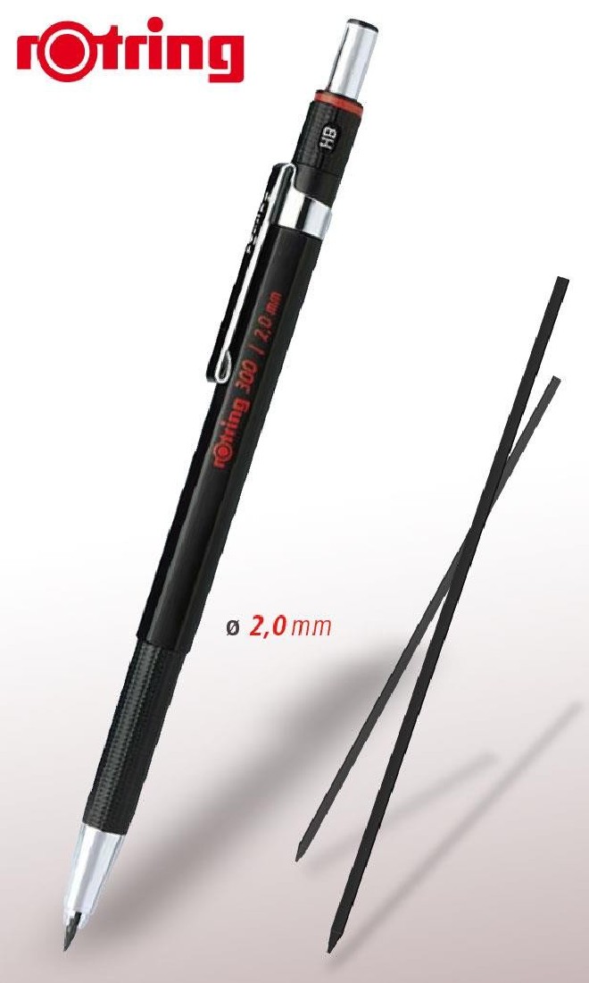 Rotring 300 Black 2.0m Mechanical Pencil