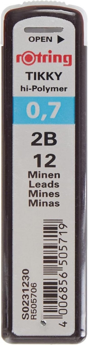 Refill Leads Tikky Hi-Polymer 0.7mm 2B Rotring