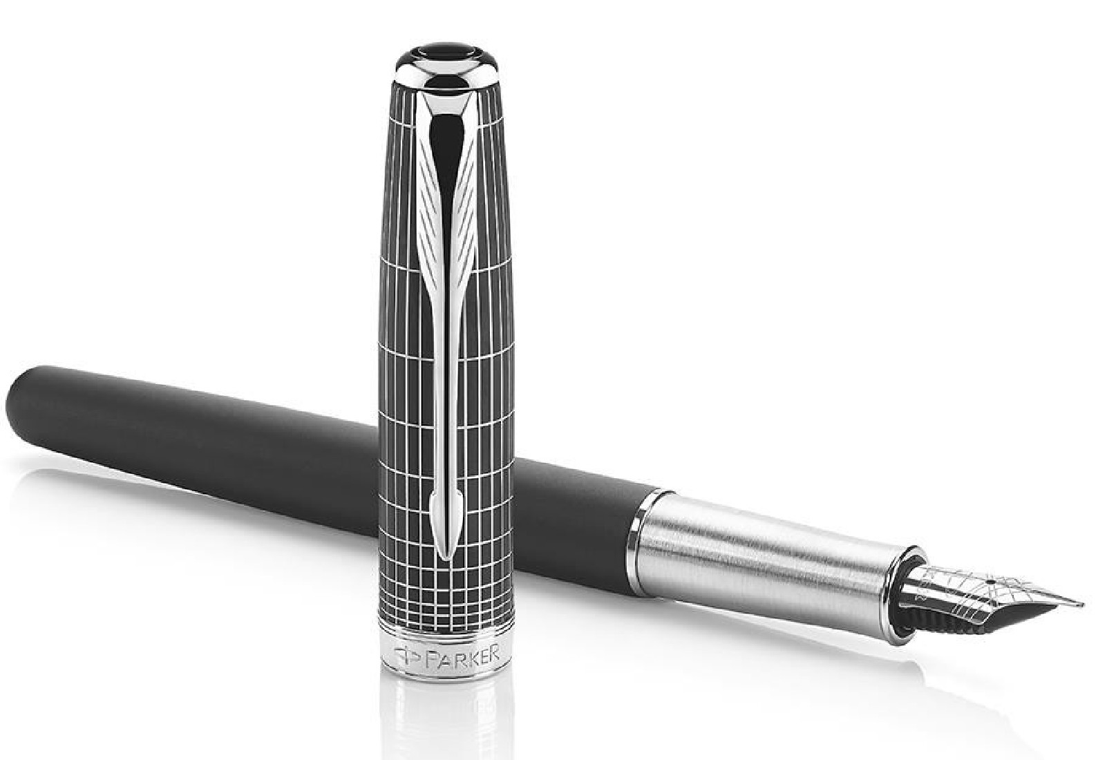 ΡARKER SONNET CONTORT BLACK CIZELE 1930257 FOUNTAIN PEN