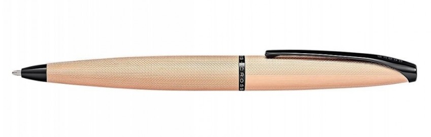 Cross ATX Brushed Rose Gold Ballpoint Pen With Polished Black PVD appointments 882-42
