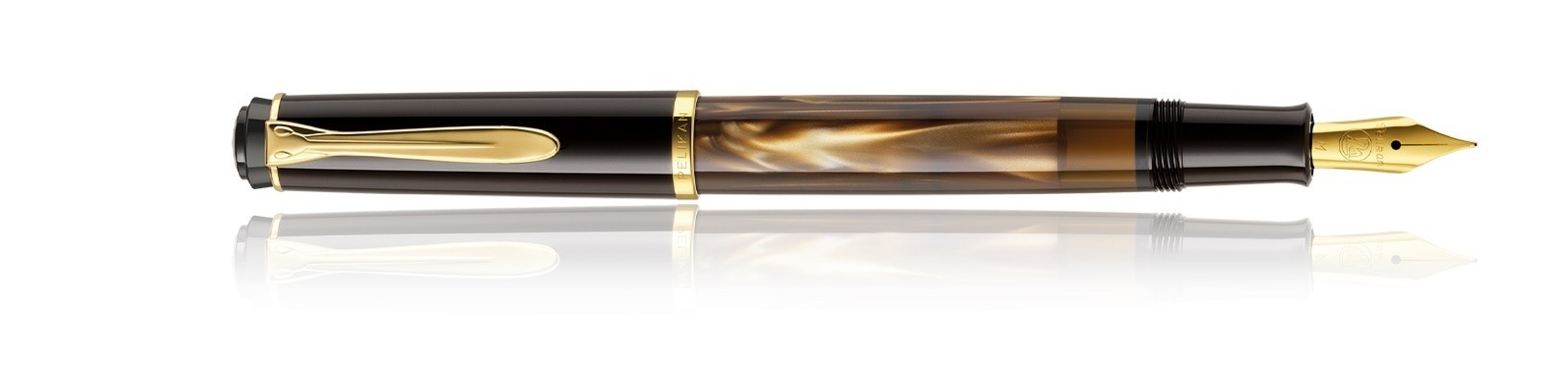 PELIKAN 808804 Pelikan Kolbenfüller Classic M200 Mit Vergoldeter Feder Braun Marmoriert Feder F PELIKAN 808804 Pelikan Kolbenfüller Classic M200 Mit Vergoldeter Feder Braun Marmoriert Feder F