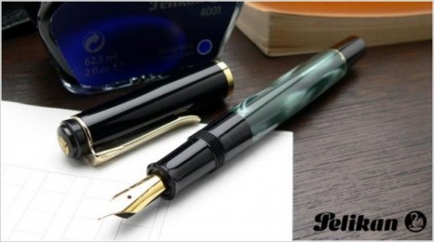 Pelikan Classic M200 Green Marbled Fountain Pen