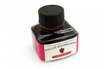 FOUNTAIN PEN INK 13028 ROUGE BOURGOGNE(BURGUNDY) J.HERBIN